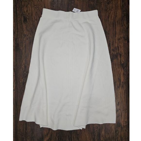 Ann Taylor Cream Midi Skirt - Picture 2 of 3